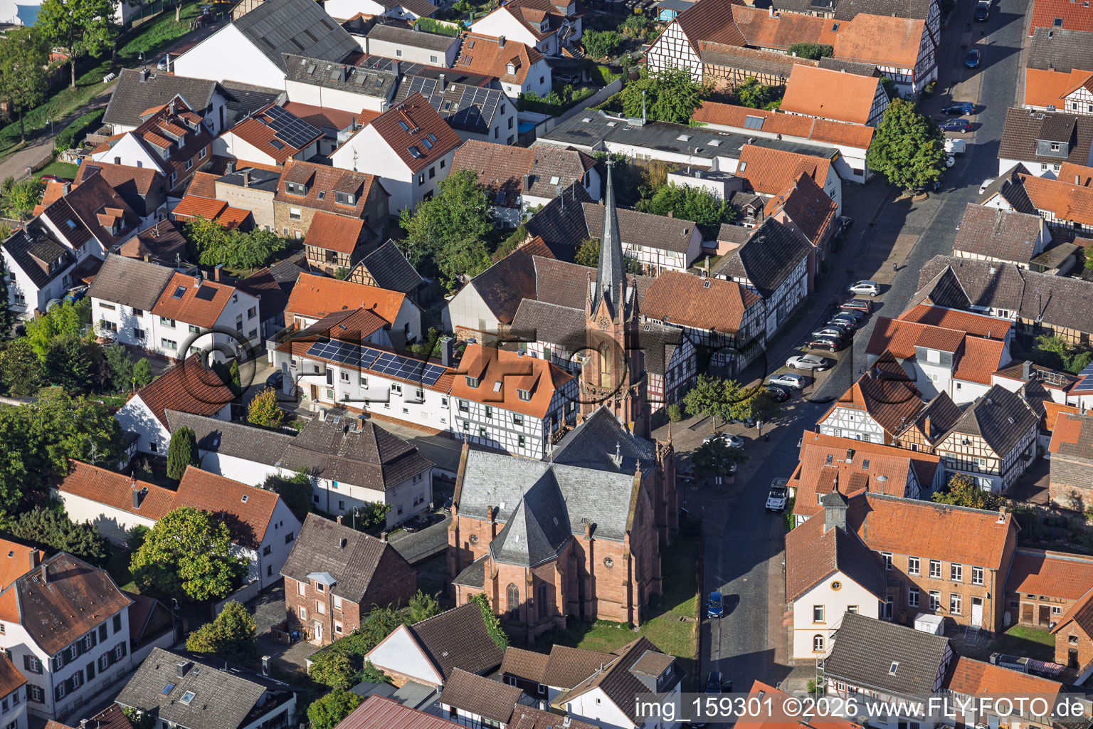 Église protestante Langstadt à le quartier Langstadt in Babenhausen dans le département Hesse, Allemagne