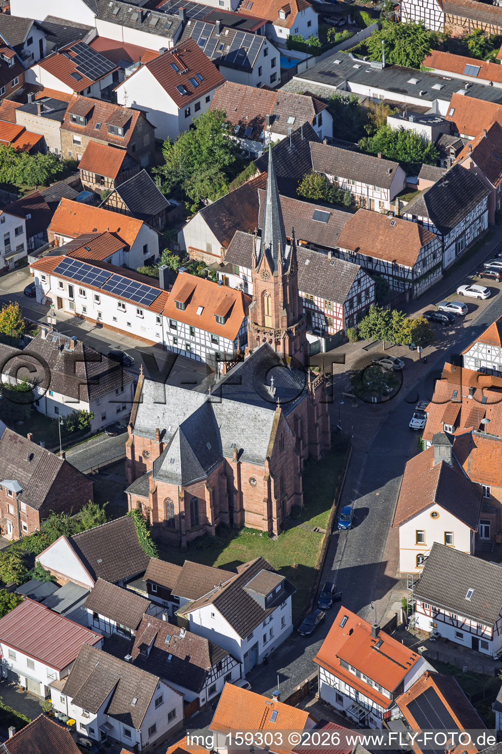 Église protestante Langstadt à le quartier Langstadt in Babenhausen dans le département Hesse, Allemagne