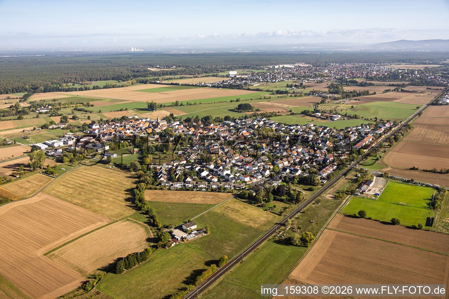 Du sud-ouest à le quartier Sickenhofen in Babenhausen dans le département Hesse, Allemagne