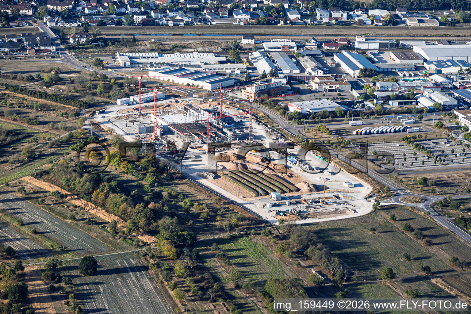 Chantier du nouveau site de VEGA Grieshaber KG dans le parc industriel «Ober-Hardrain» à Kuppenheim dans le département Bade-Wurtemberg, Allemagne