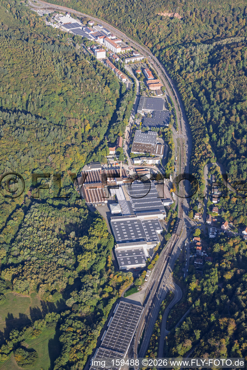 Parc industriel Spinnerterei avec trigema, ETTLIN AG à Ettlingen dans le département Bade-Wurtemberg, Allemagne