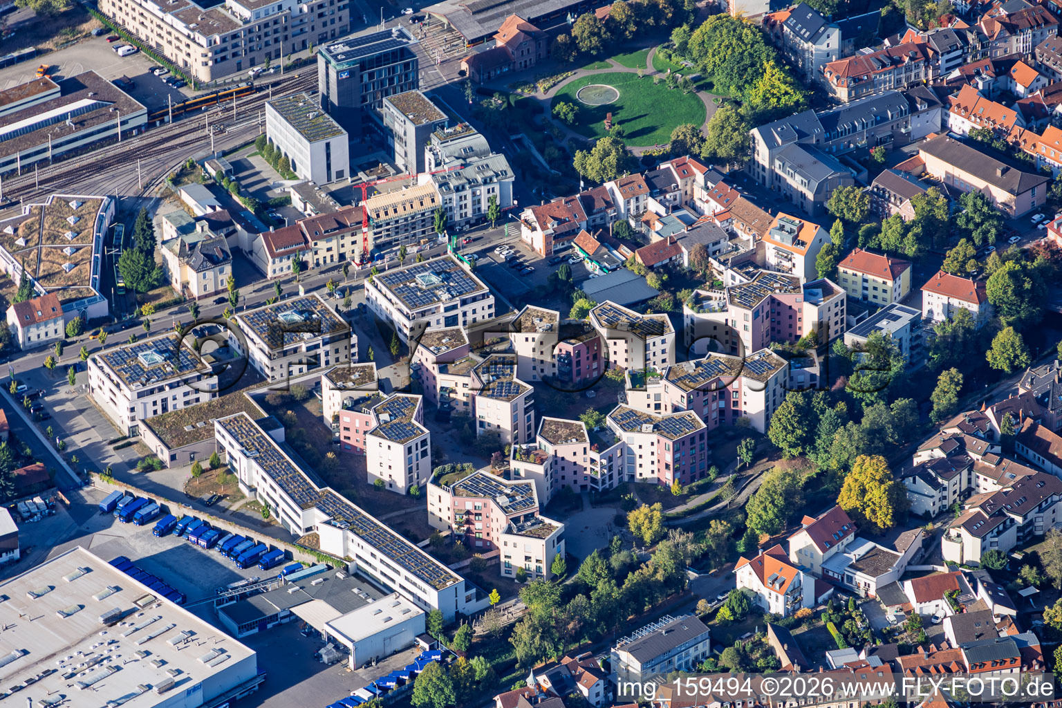 Quartier résidentiel sur la Samuel-Vogel-Weg à Ettlingen dans le département Bade-Wurtemberg, Allemagne