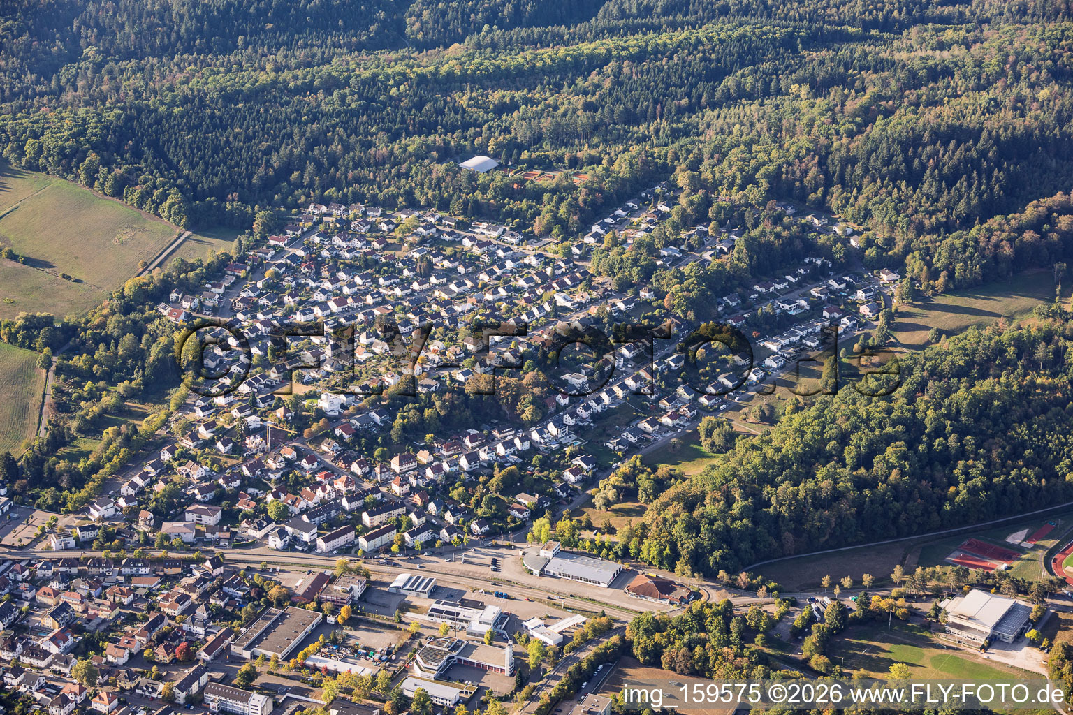 Bäumebachweg; Konrad-Adenauer-Straße à Gaggenau dans le département Bade-Wurtemberg, Allemagne