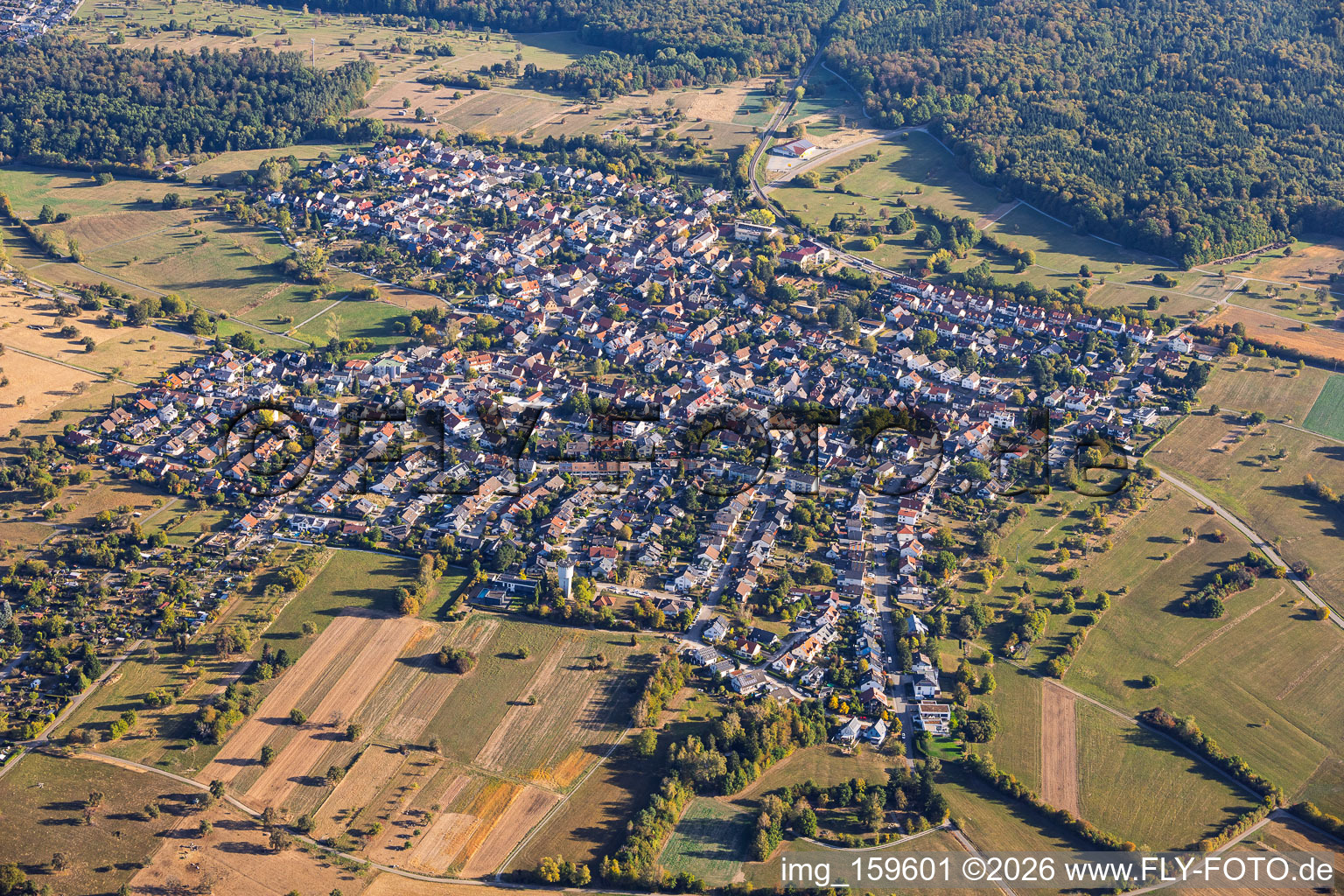 Du sud-ouest à le quartier Spielberg in Karlsbad dans le département Bade-Wurtemberg, Allemagne