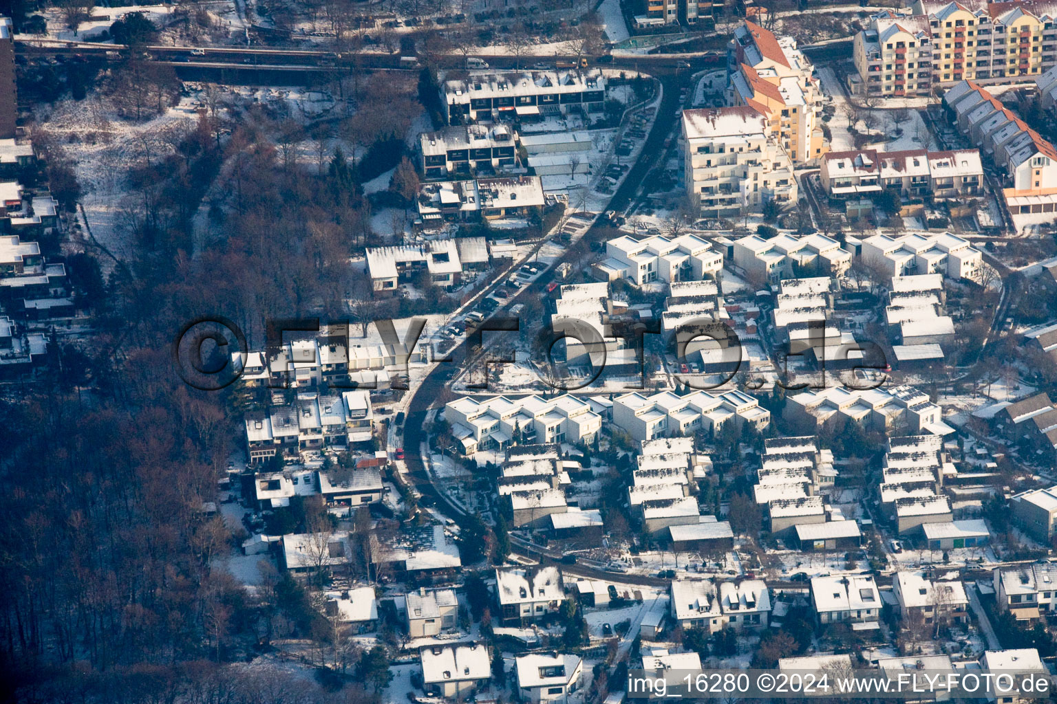 Vue aérienne de Emmersgrund, Bothestr à le quartier Rohrbach in Heidelberg dans le département Bade-Wurtemberg, Allemagne