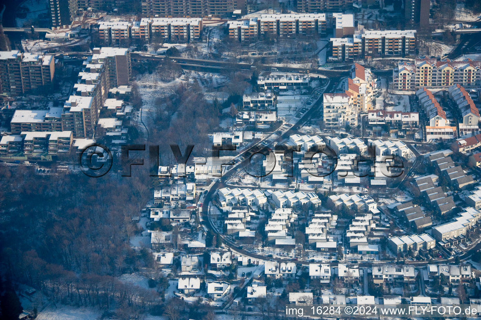 Quartier Emmertsgrund in Heidelberg dans le département Bade-Wurtemberg, Allemagne hors des airs