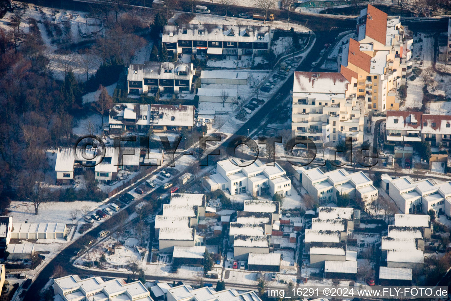 Vue d'oiseau de Quartier Emmertsgrund in Heidelberg dans le département Bade-Wurtemberg, Allemagne