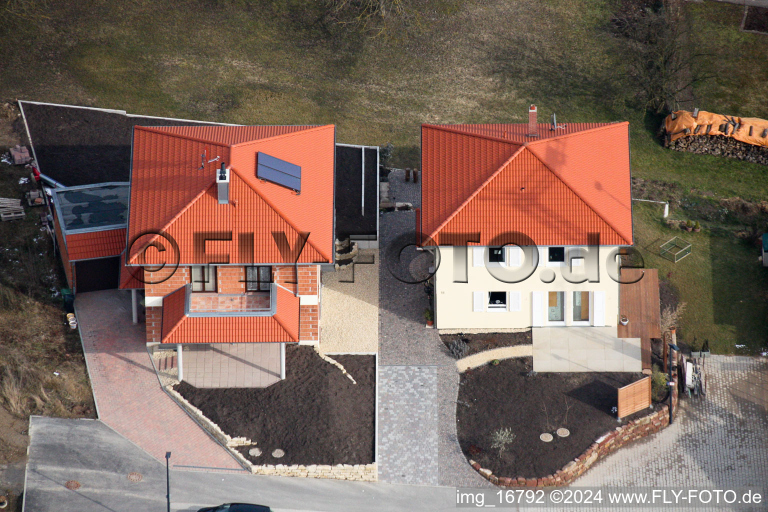 Image drone de Nouvelle zone de développement sur le Höhenweg à Kandel dans le département Rhénanie-Palatinat, Allemagne