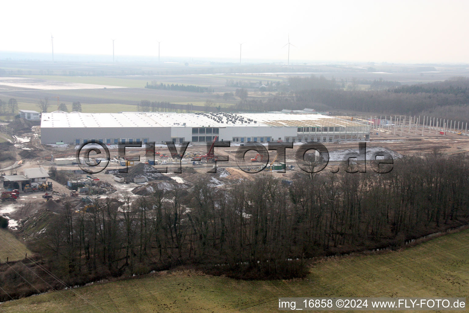 Zone commerciale Am Horst à le quartier Minderslachen in Kandel dans le département Rhénanie-Palatinat, Allemagne vue du ciel