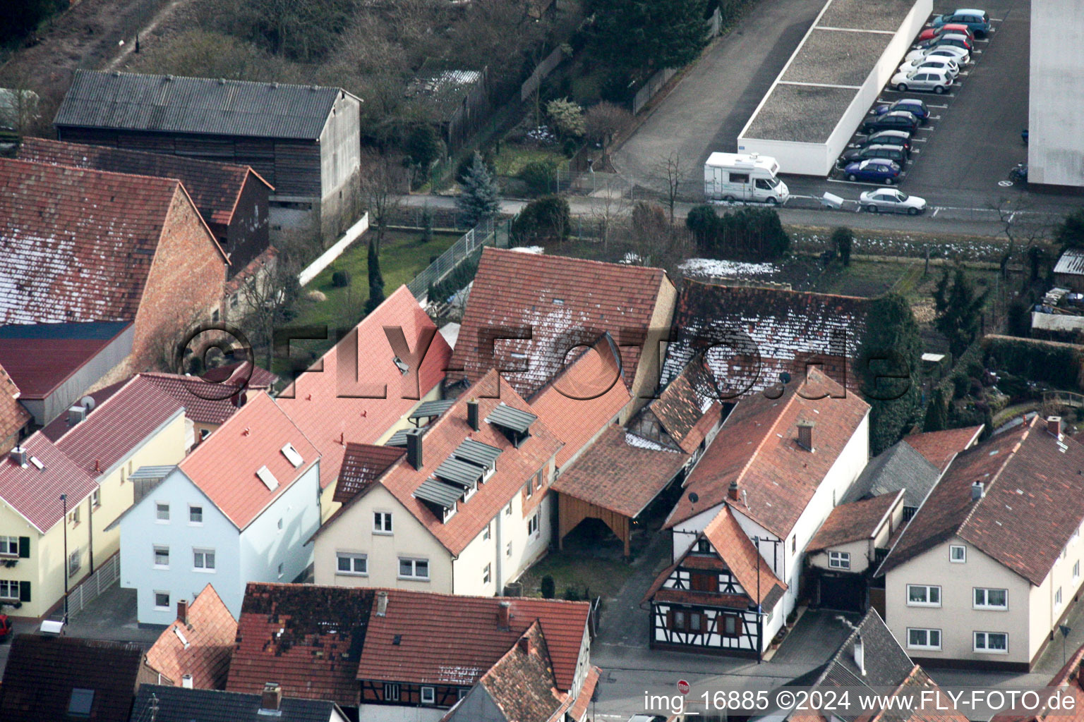 Photographie aérienne de Rheinstraße à Kandel dans le département Rhénanie-Palatinat, Allemagne