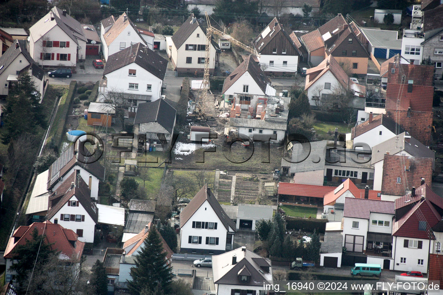 Photographie aérienne de Waldstr. à Kandel dans le département Rhénanie-Palatinat, Allemagne