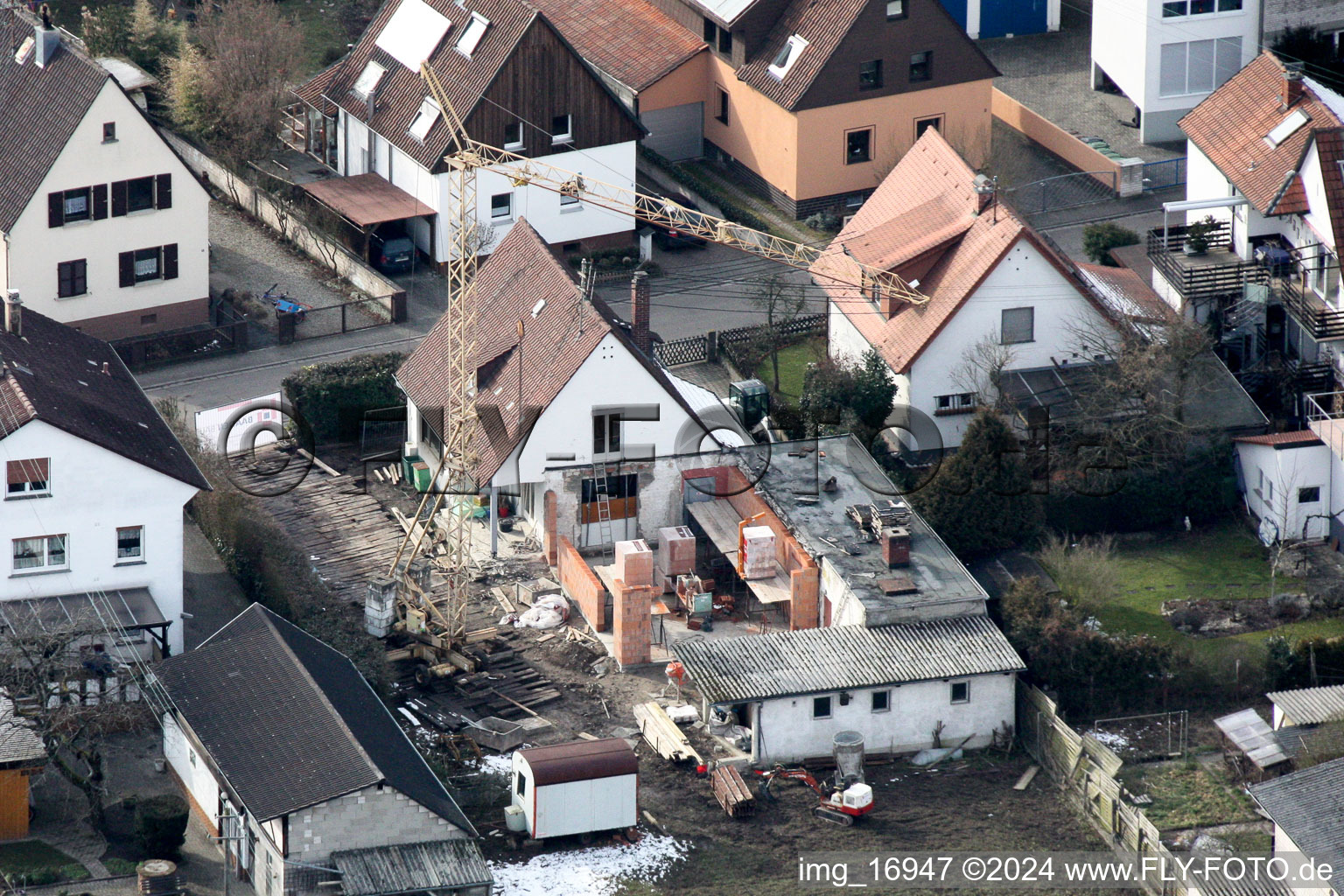 Waldstr. à Kandel dans le département Rhénanie-Palatinat, Allemagne vue d'en haut