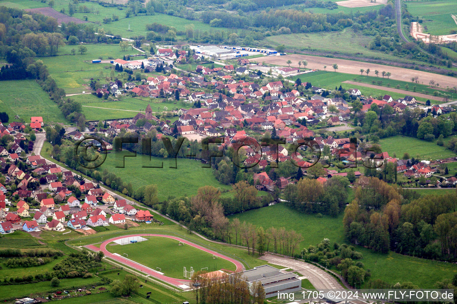 Quartier Altenstadt in Wissembourg dans le département Bas Rhin, France hors des airs