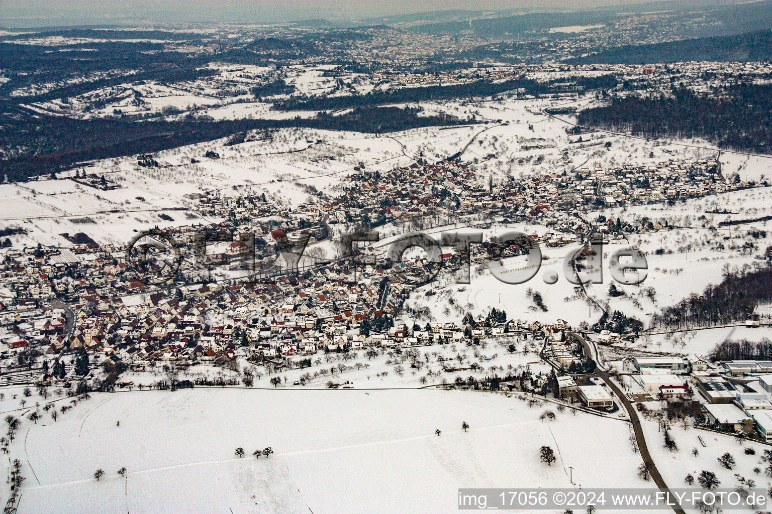 Vue aérienne de De l'ouest à Obernhausen dans le département Bade-Wurtemberg, Allemagne