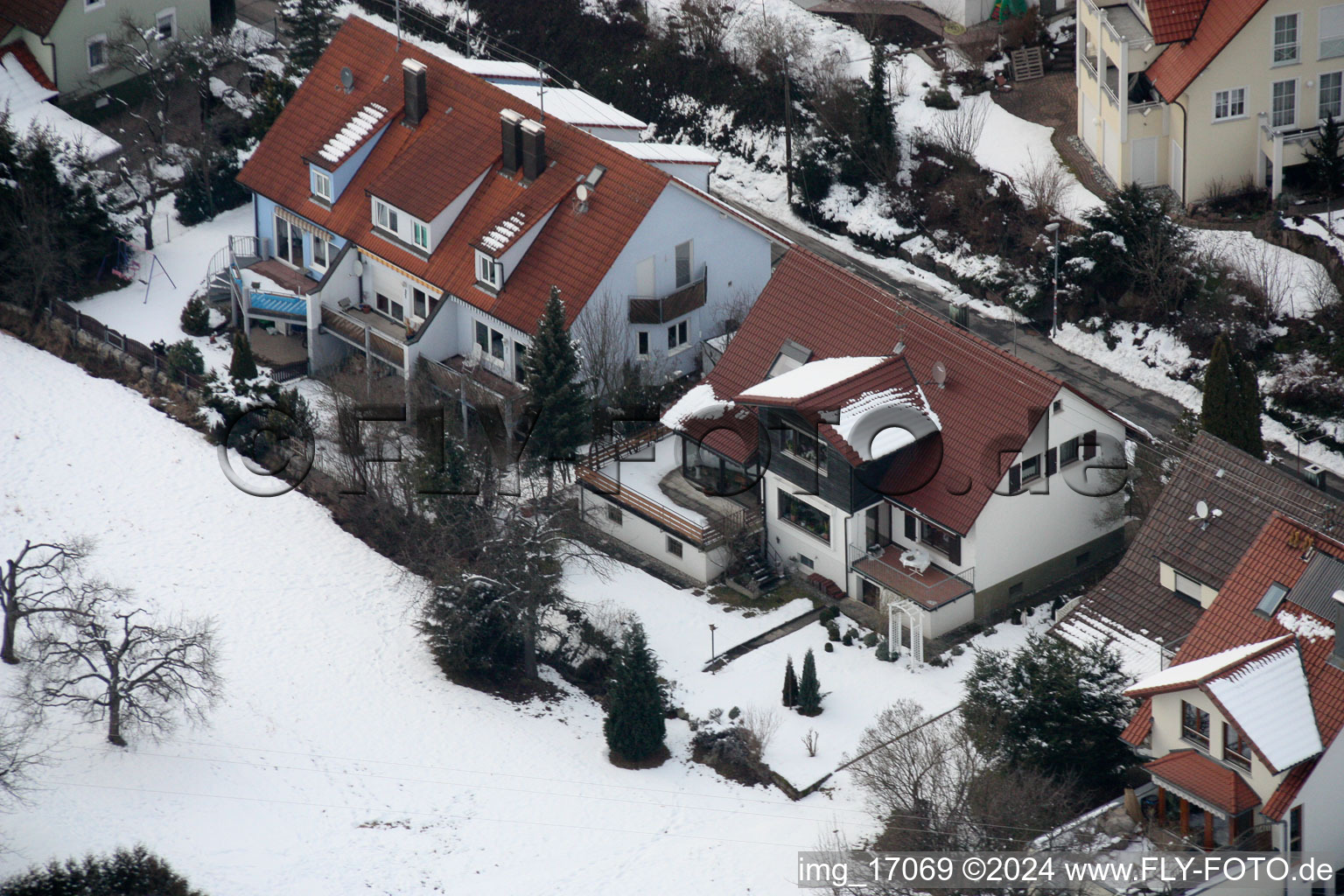 Quartier Gräfenhausen in Birkenfeld dans le département Bade-Wurtemberg, Allemagne vue d'en haut