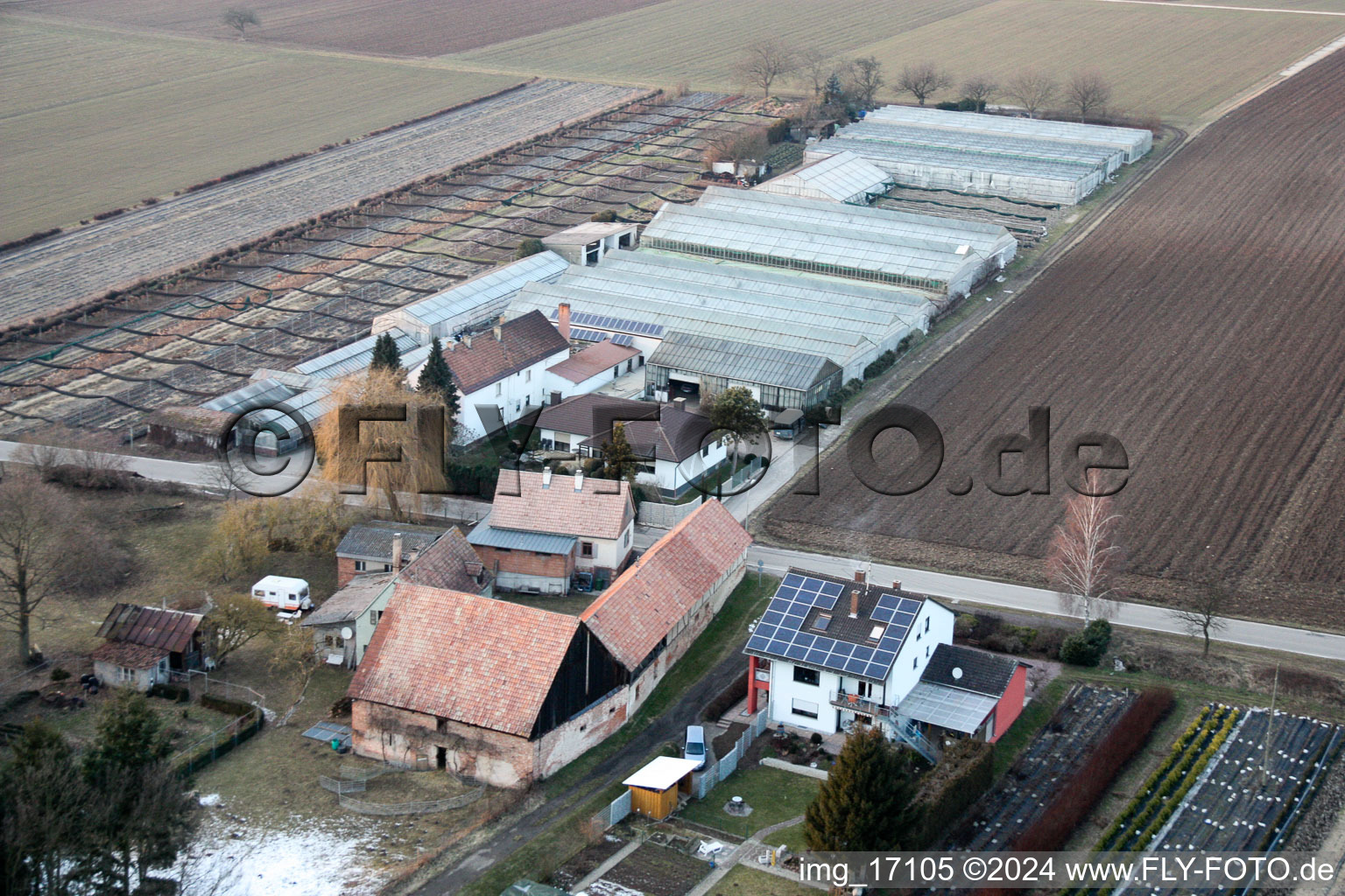 Vue oblique de Vollmersweiler dans le département Rhénanie-Palatinat, Allemagne