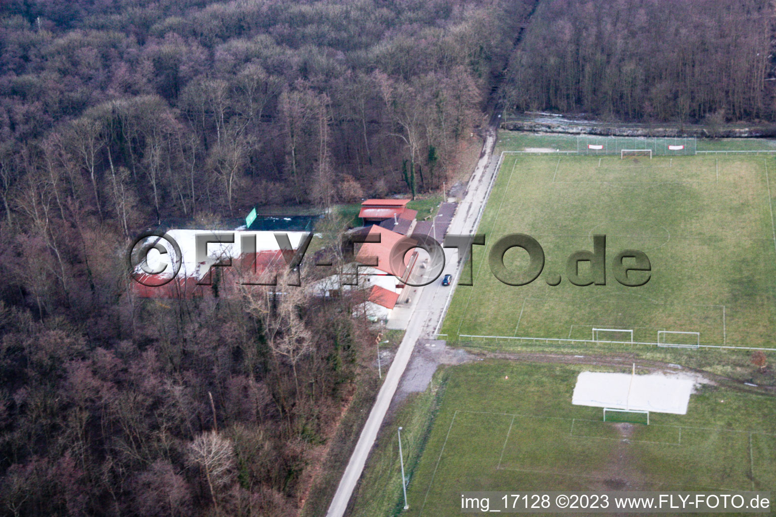 Photographie aérienne de Terrains de sport à Freckenfeld dans le département Rhénanie-Palatinat, Allemagne
