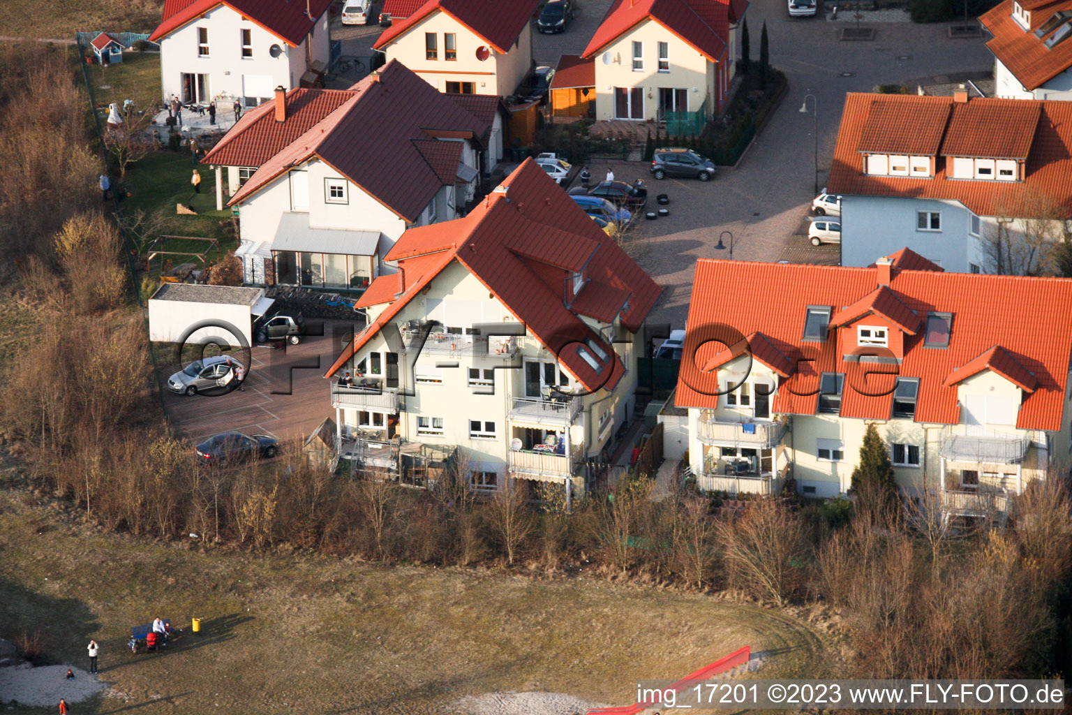 Vue aérienne de Nouvelle zone de développement O à Bellheim dans le département Rhénanie-Palatinat, Allemagne