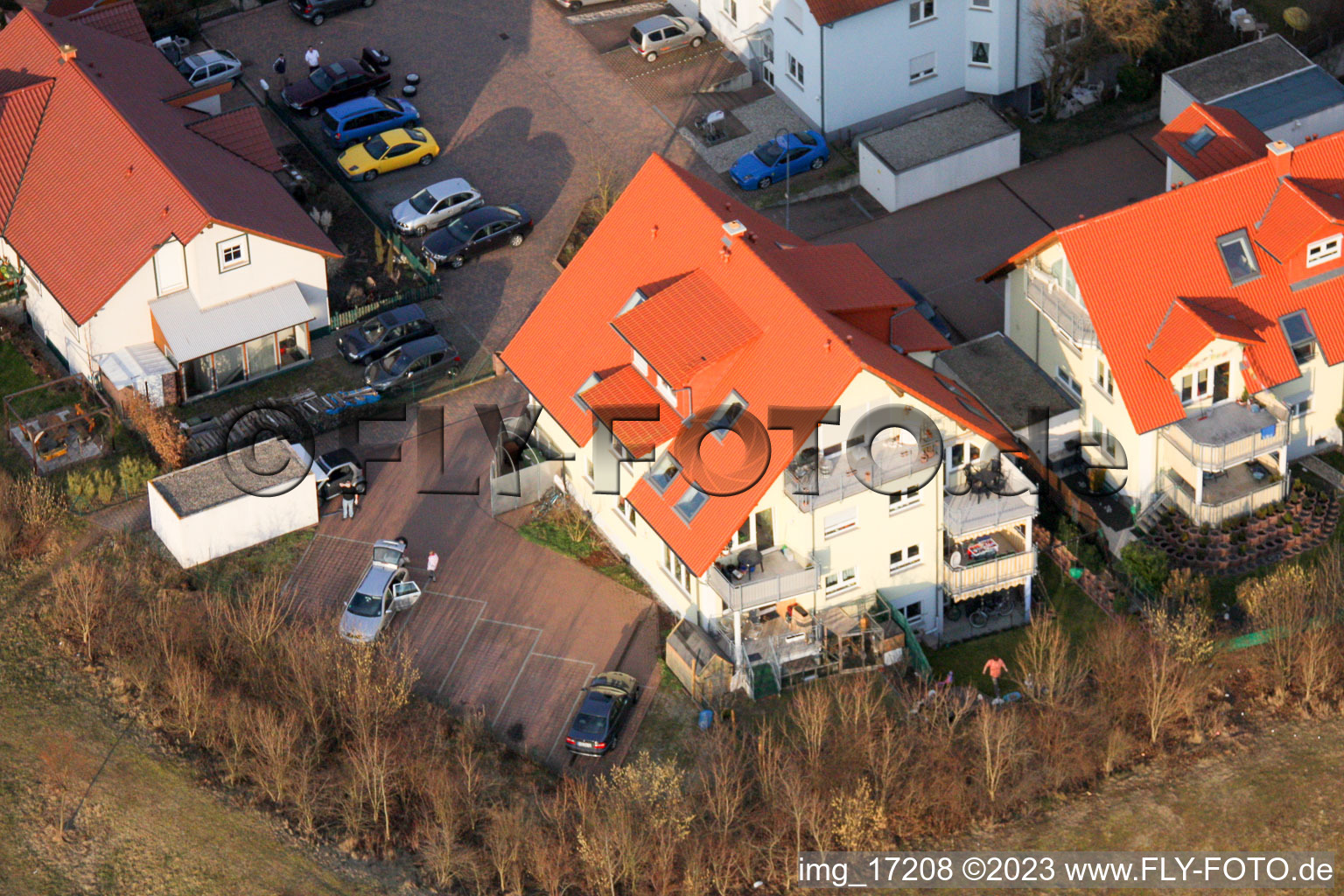 Nouvelle zone de développement O à Bellheim dans le département Rhénanie-Palatinat, Allemagne vue d'en haut