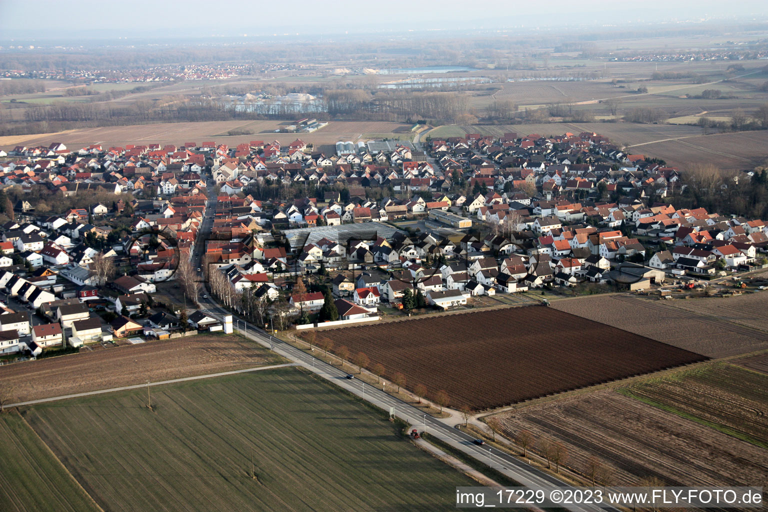 Hördt dans le département Rhénanie-Palatinat, Allemagne vue du ciel