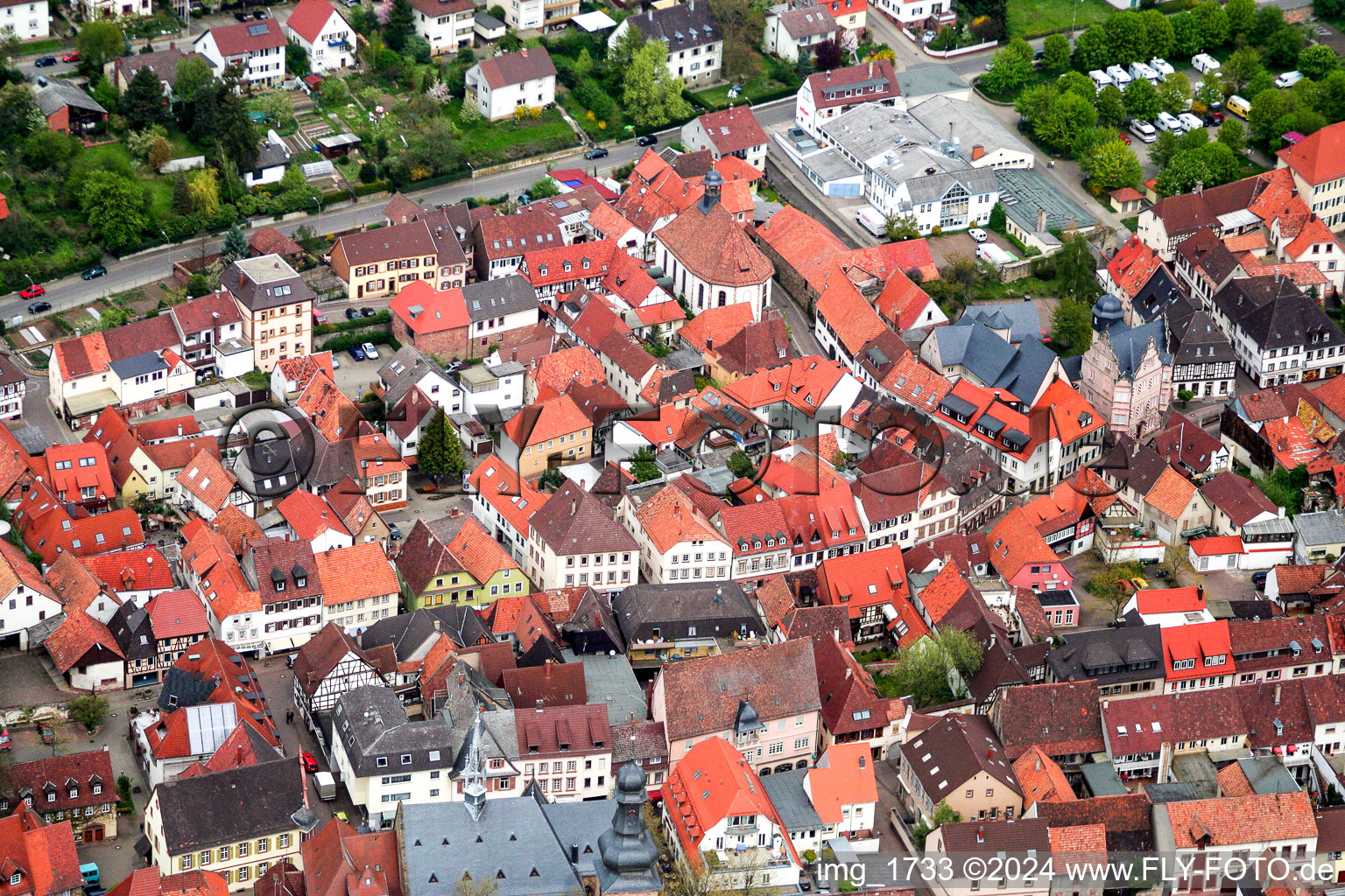 Photographie aérienne de Königstr. à Bad Bergzabern dans le département Rhénanie-Palatinat, Allemagne