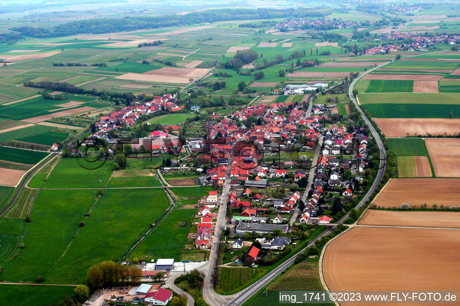 Vue aérienne de Quartier Kapellen in Kapellen-Drusweiler dans le département Rhénanie-Palatinat, Allemagne