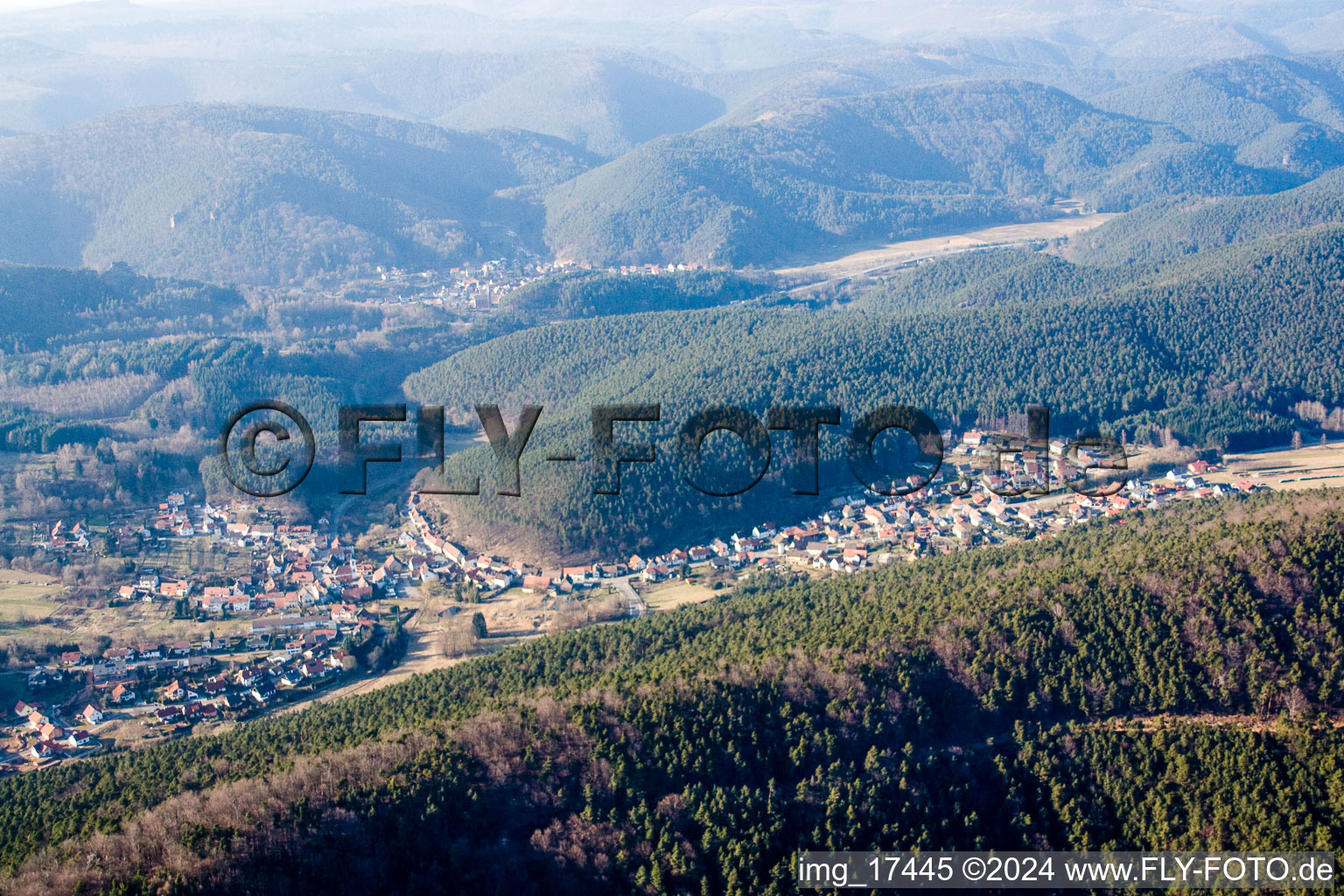 Spirkelbach dans le département Rhénanie-Palatinat, Allemagne depuis l'avion