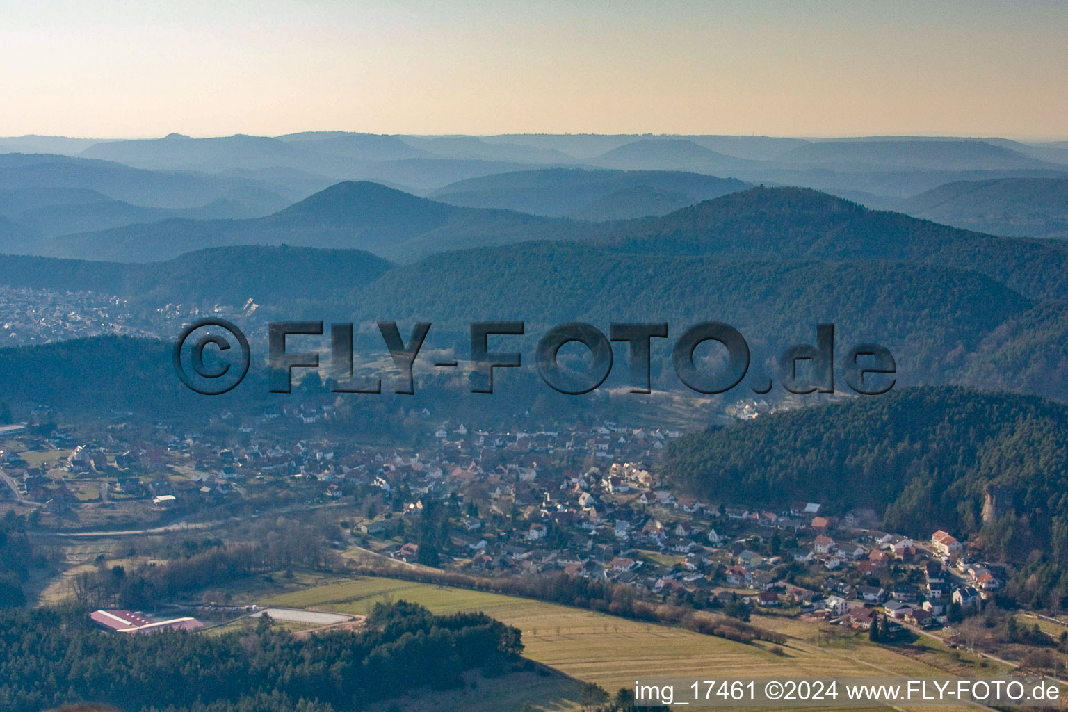 Erfweiler dans le département Rhénanie-Palatinat, Allemagne vue du ciel