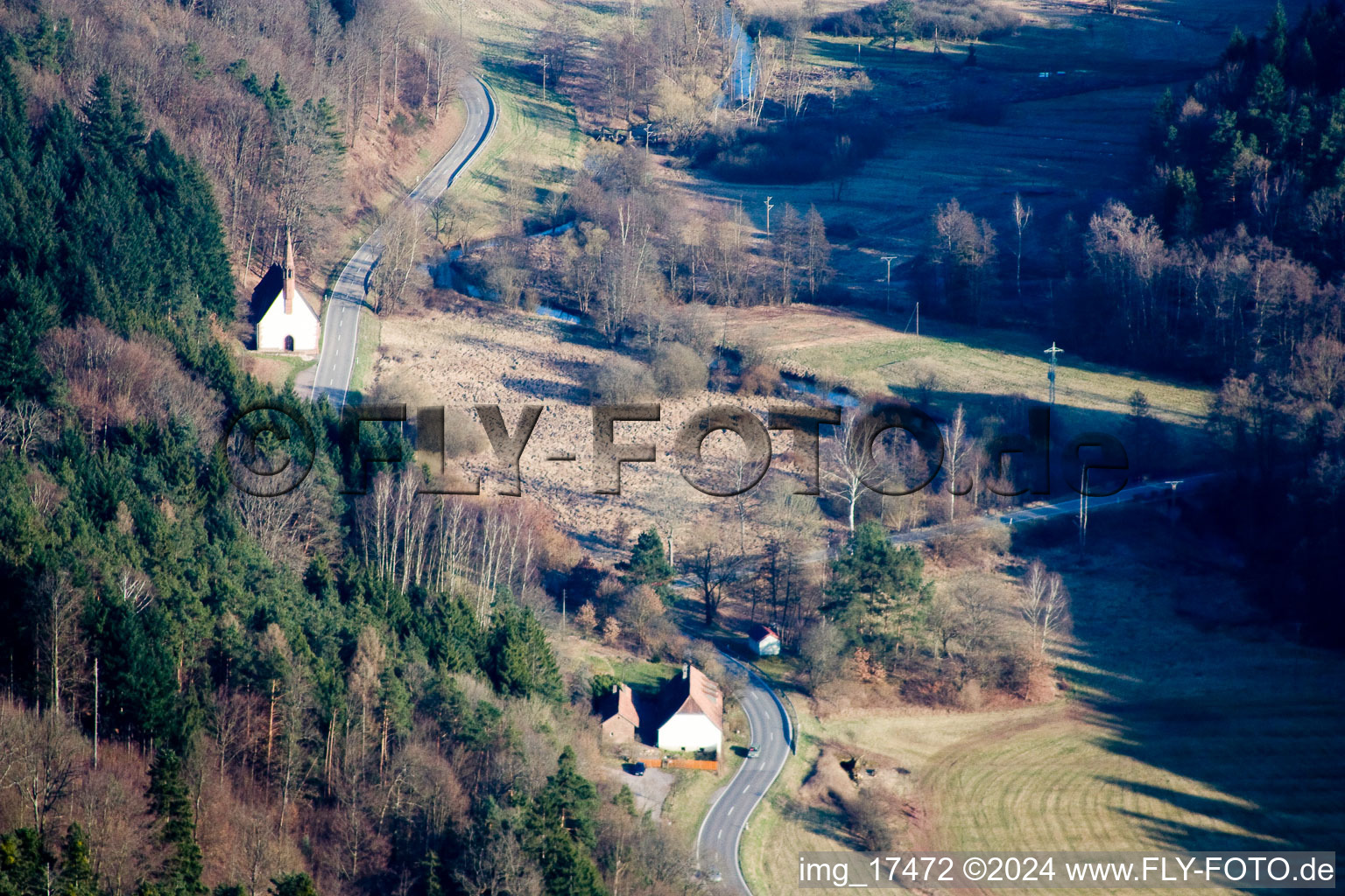 Photographie aérienne de Bundenthal dans le département Rhénanie-Palatinat, Allemagne