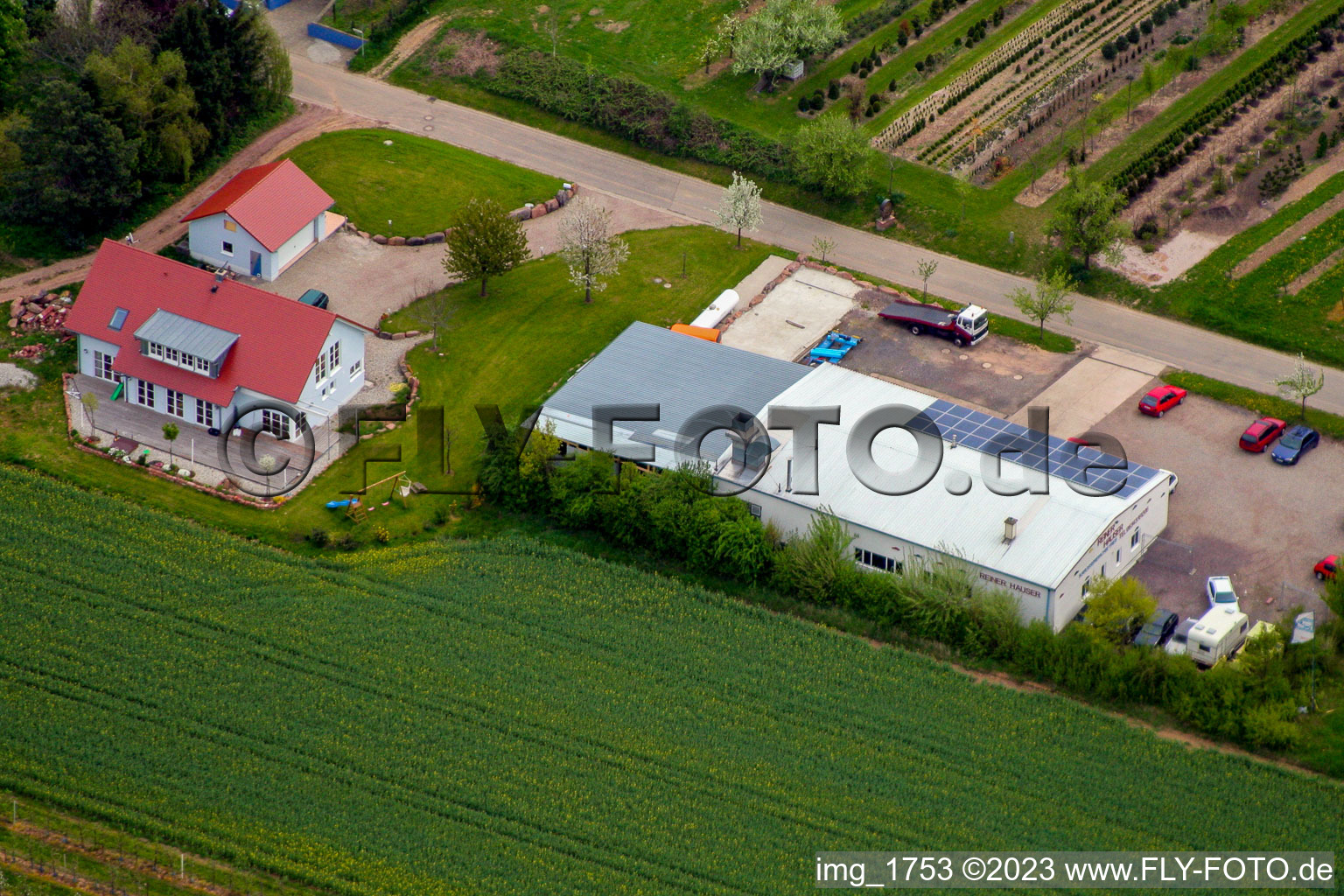 Vue aérienne de Renner Hauser à Oberhausen dans le département Rhénanie-Palatinat, Allemagne
