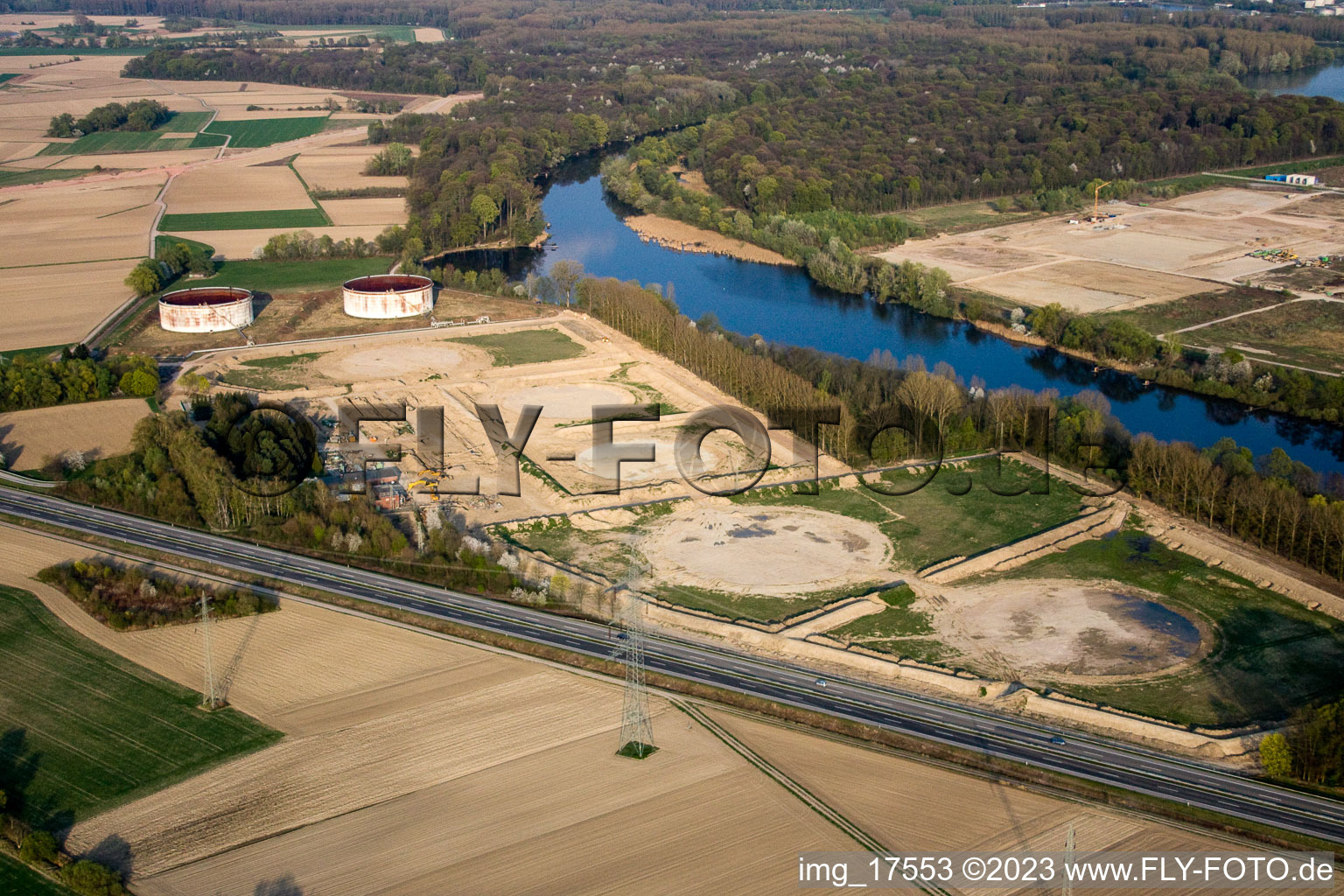 Photographie aérienne de Ancien parc de stockage à Jockgrim dans le département Rhénanie-Palatinat, Allemagne