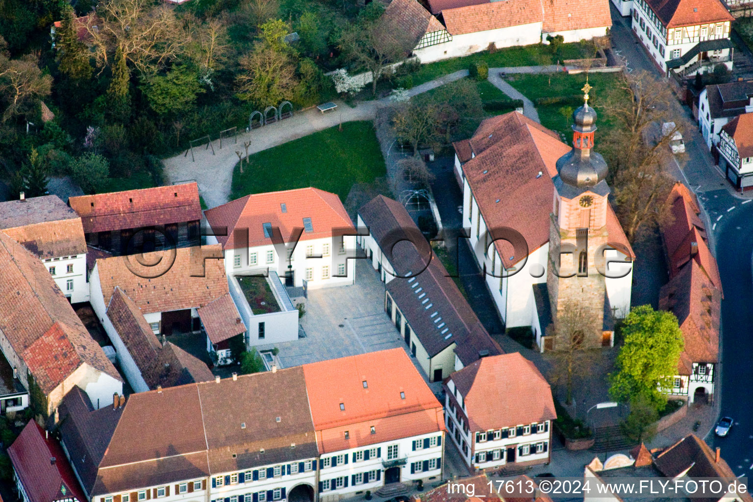 Photographie aérienne de Église à Rheinzabern dans le département Rhénanie-Palatinat, Allemagne