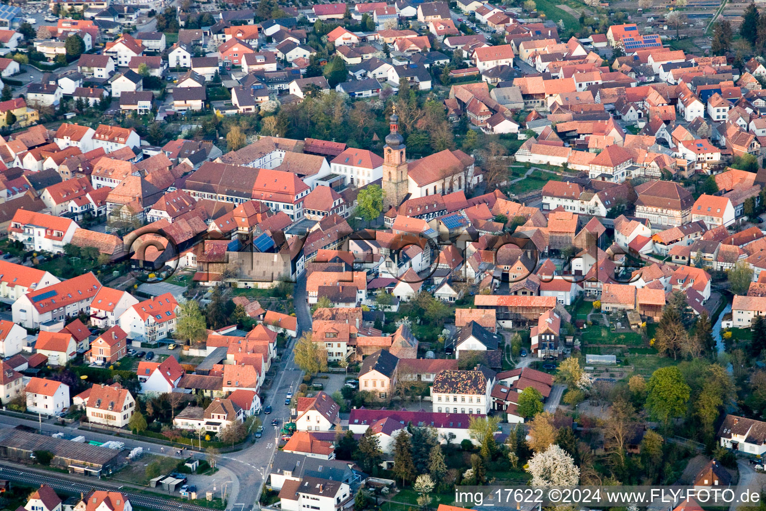 Rheinzabern dans le département Rhénanie-Palatinat, Allemagne d'en haut