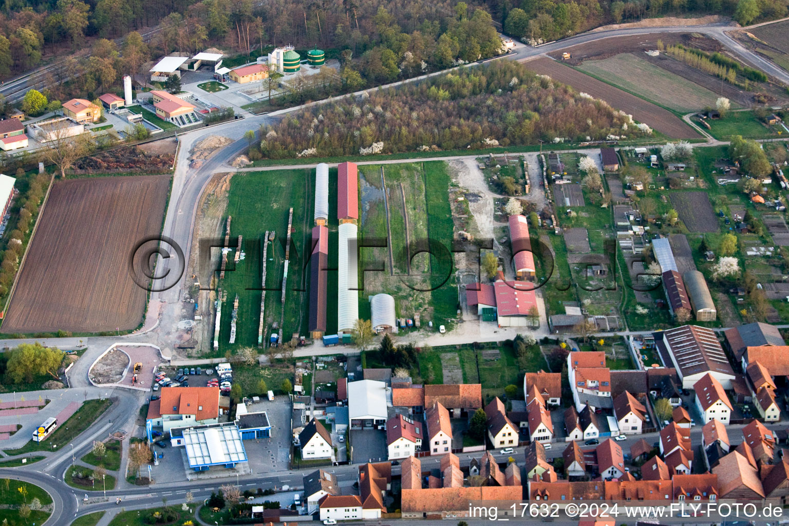 Photographie aérienne de Rheinstraße à Kandel dans le département Rhénanie-Palatinat, Allemagne