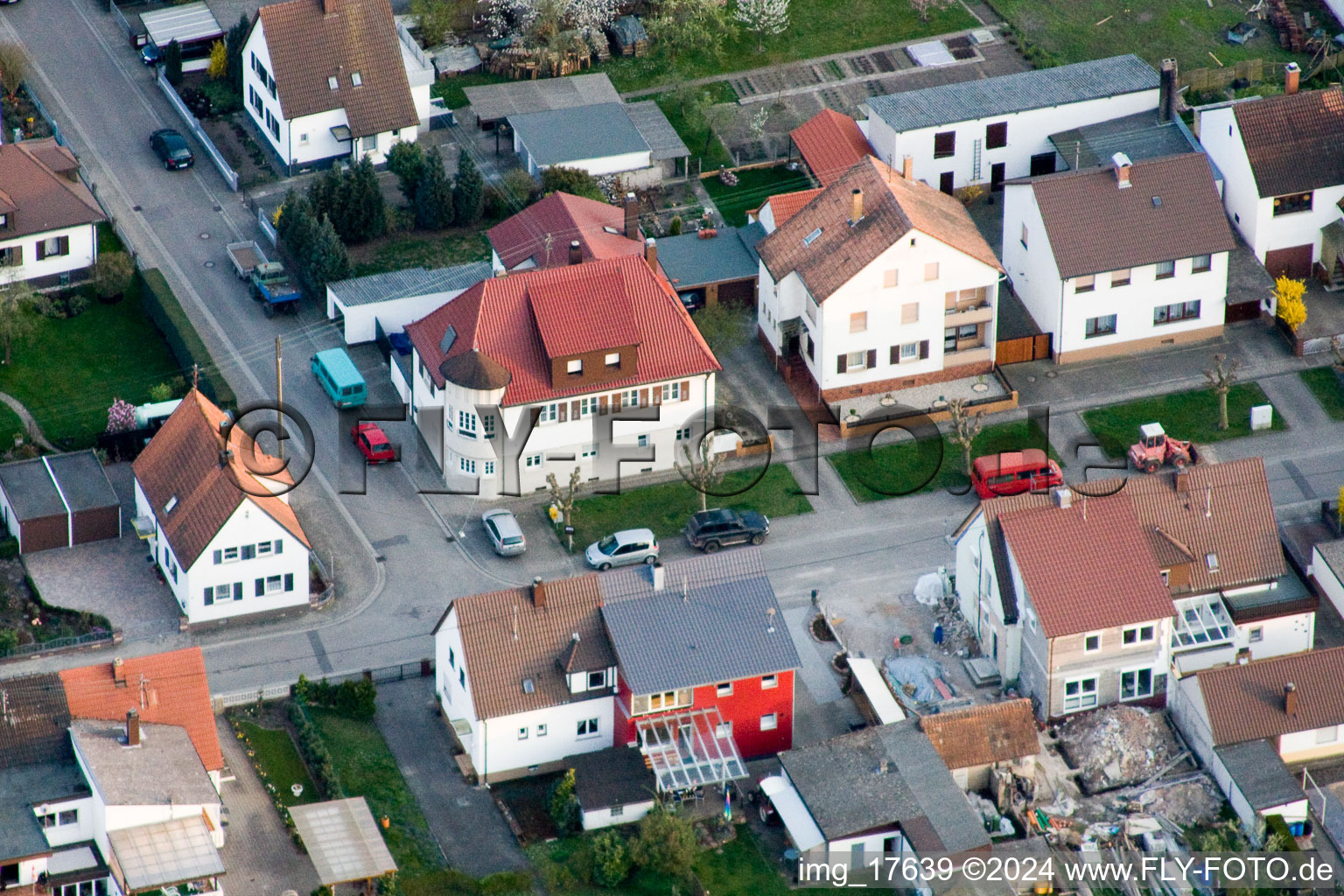 Vue aérienne de Haardtstr à Kandel dans le département Rhénanie-Palatinat, Allemagne