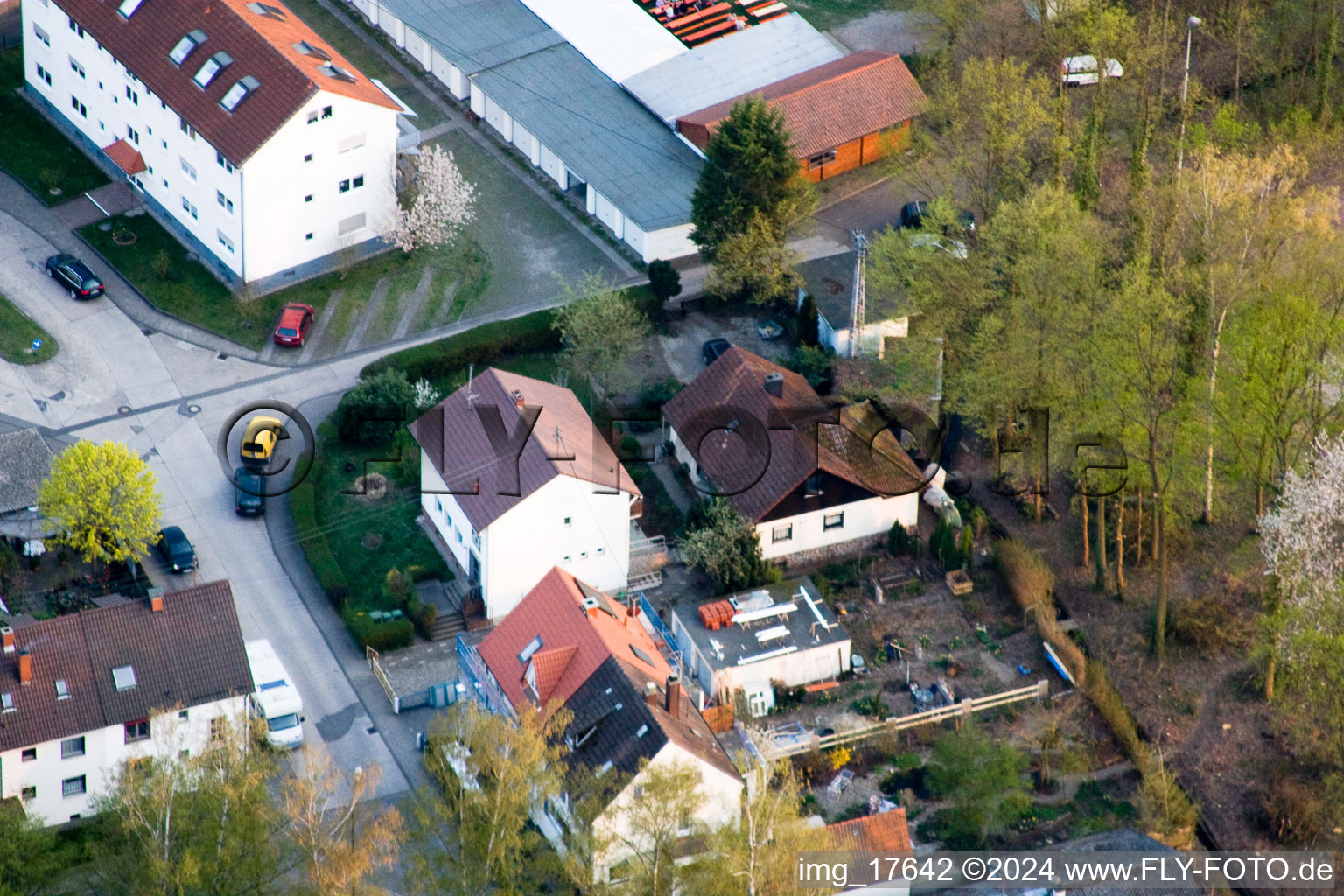 Vue aérienne de Au Schwanenweier à Kandel dans le département Rhénanie-Palatinat, Allemagne