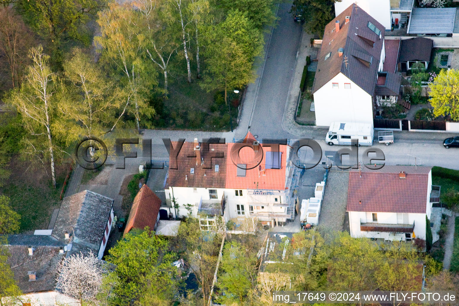 Au Schwanenweier à Kandel dans le département Rhénanie-Palatinat, Allemagne d'en haut