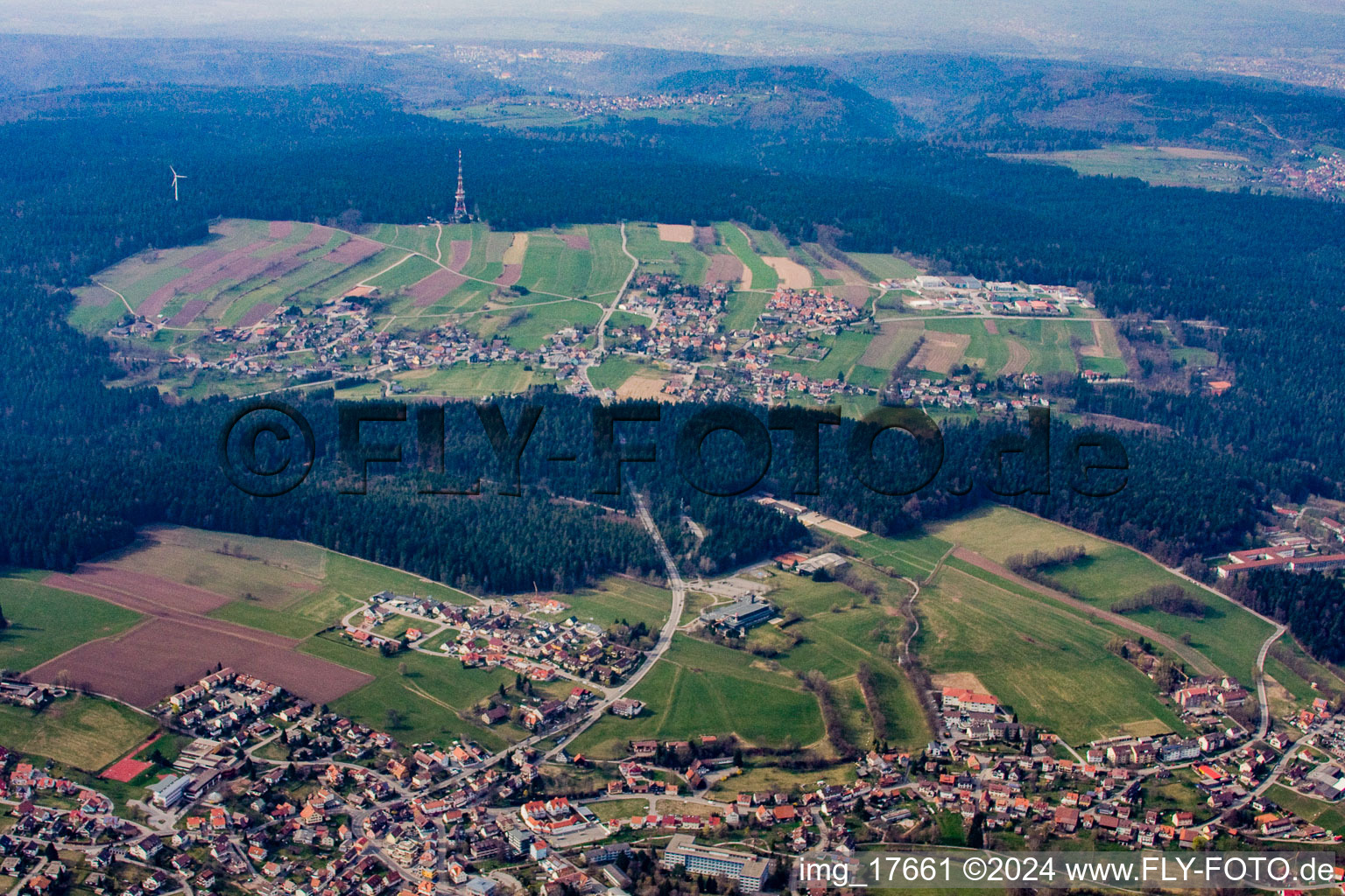 Vue oblique de Schömberg dans le département Bade-Wurtemberg, Allemagne