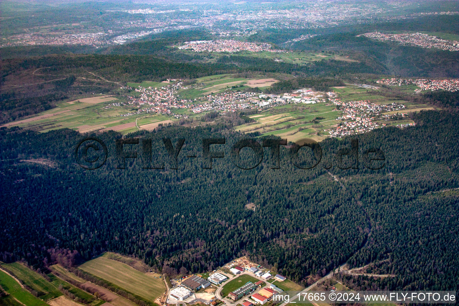 Photographie aérienne de Langenbrand dans le département Bade-Wurtemberg, Allemagne