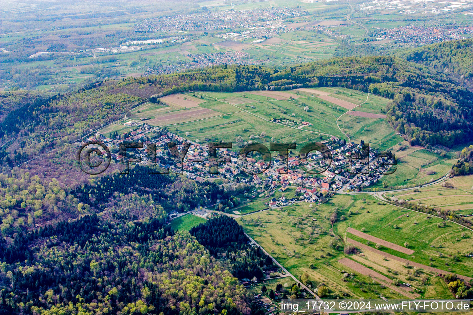 Image drone de Quartier Schluttenbach in Ettlingen dans le département Bade-Wurtemberg, Allemagne