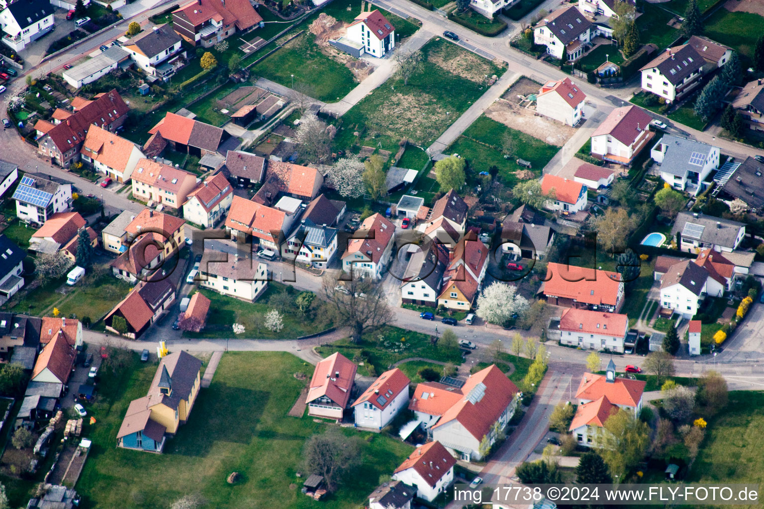 Quartier Schluttenbach in Ettlingen dans le département Bade-Wurtemberg, Allemagne d'un drone