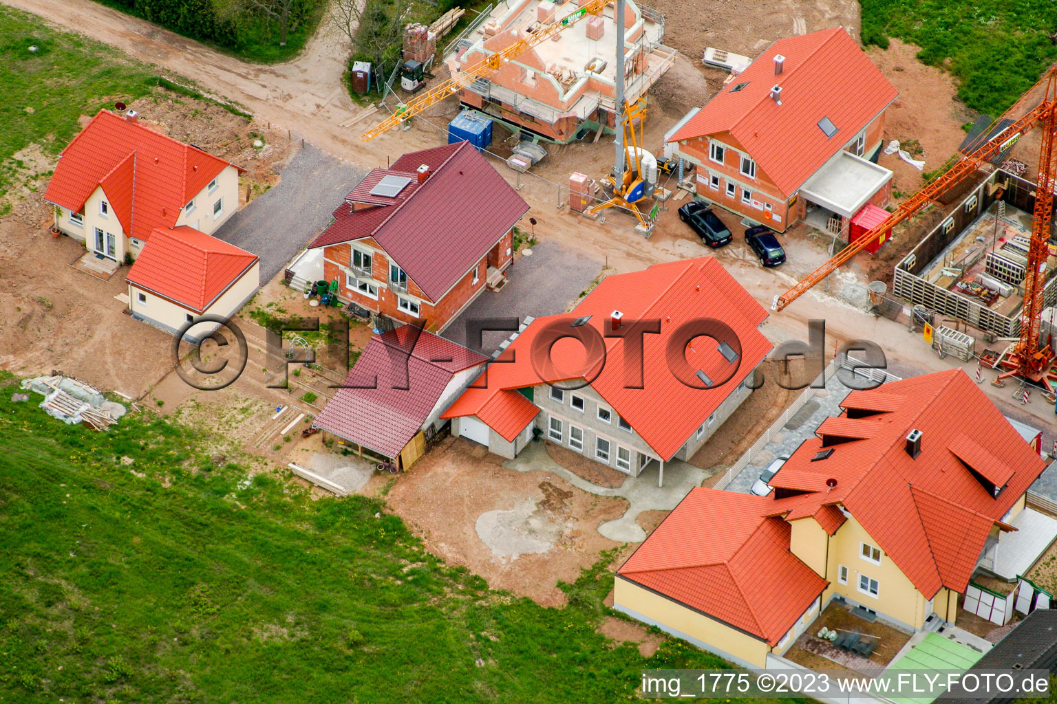 Photographie aérienne de Nouvelle zone de développement à Barbelroth dans le département Rhénanie-Palatinat, Allemagne