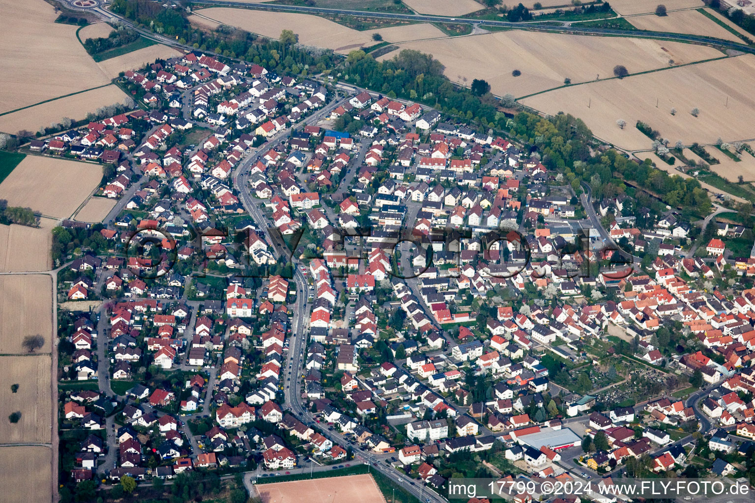 Photographie aérienne de Hagenbach dans le département Rhénanie-Palatinat, Allemagne