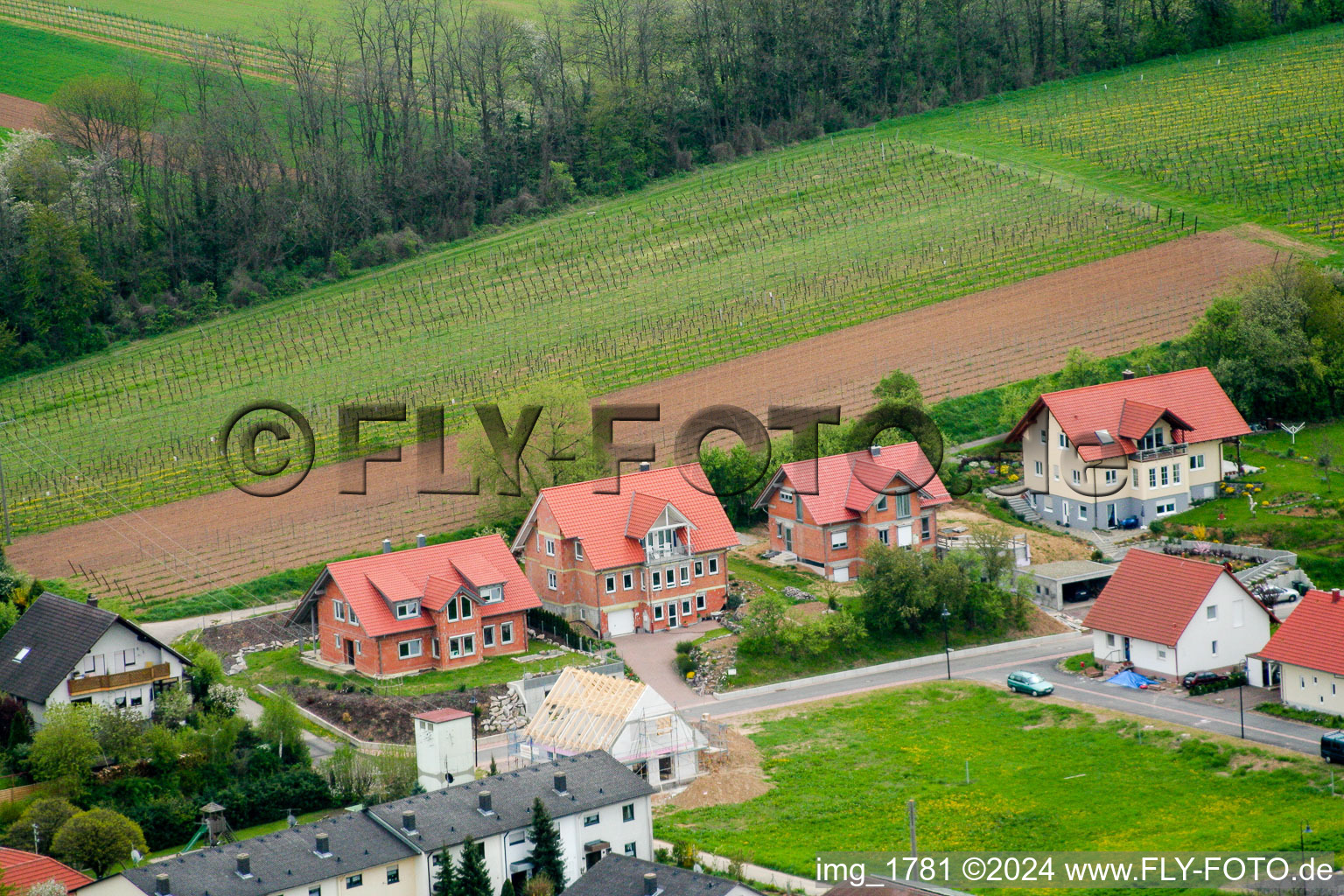 Vue aérienne de Nouvelle zone de développement à Hergersweiler dans le département Rhénanie-Palatinat, Allemagne