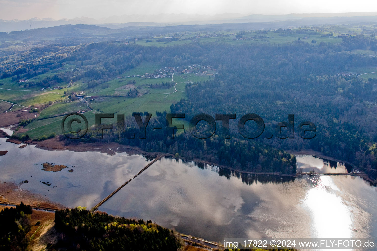 Vue oblique de Zellsee dans le département Bavière, Allemagne