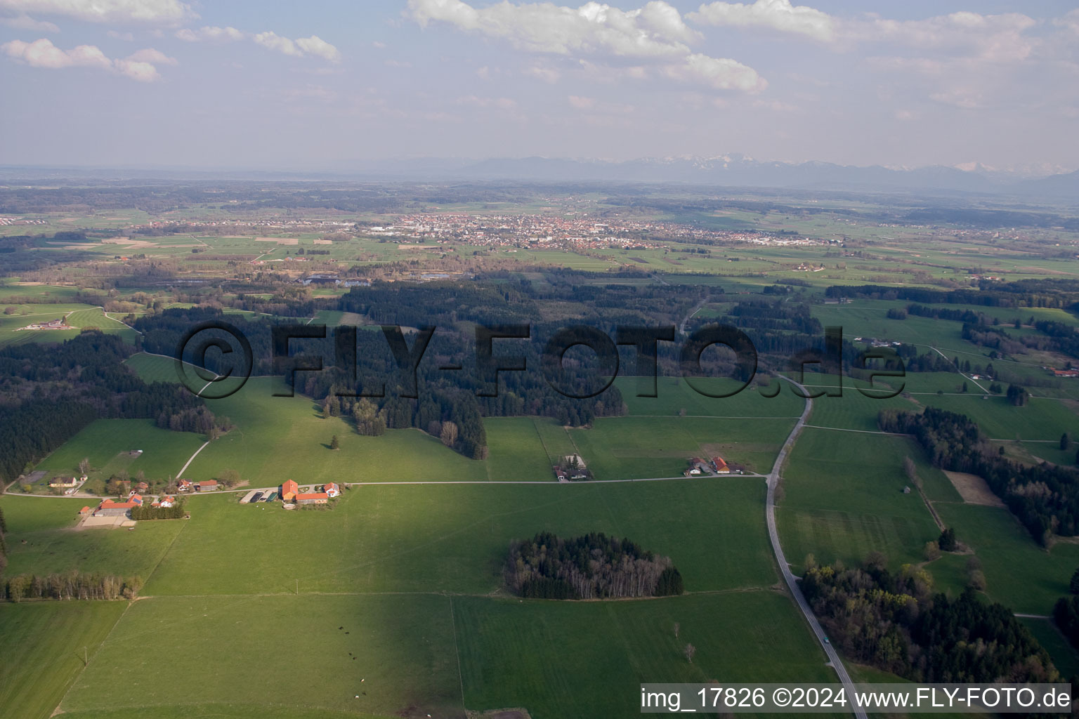 Zellsee dans le département Bavière, Allemagne vue d'en haut