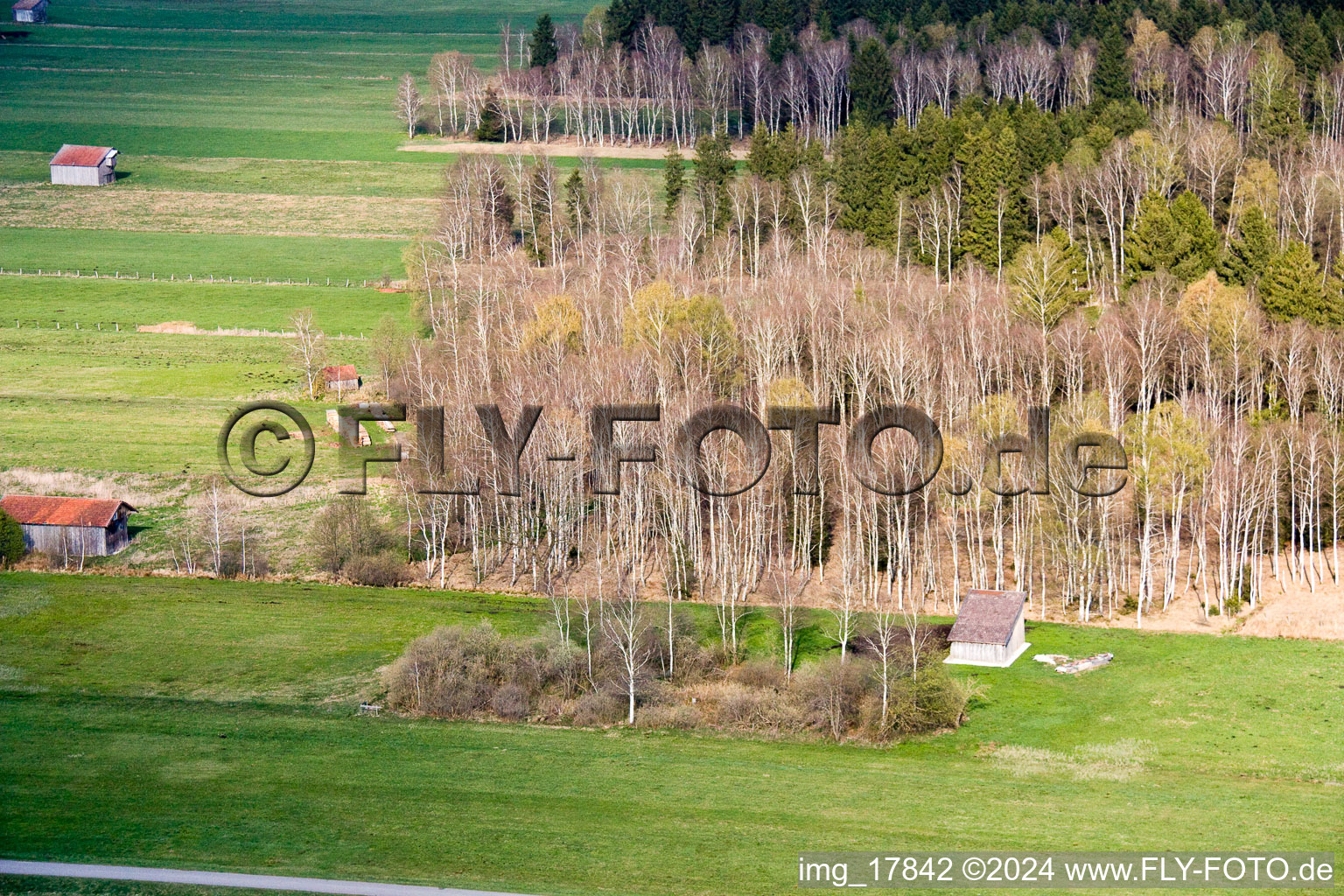 Vue oblique de Raisting dans le département Bavière, Allemagne