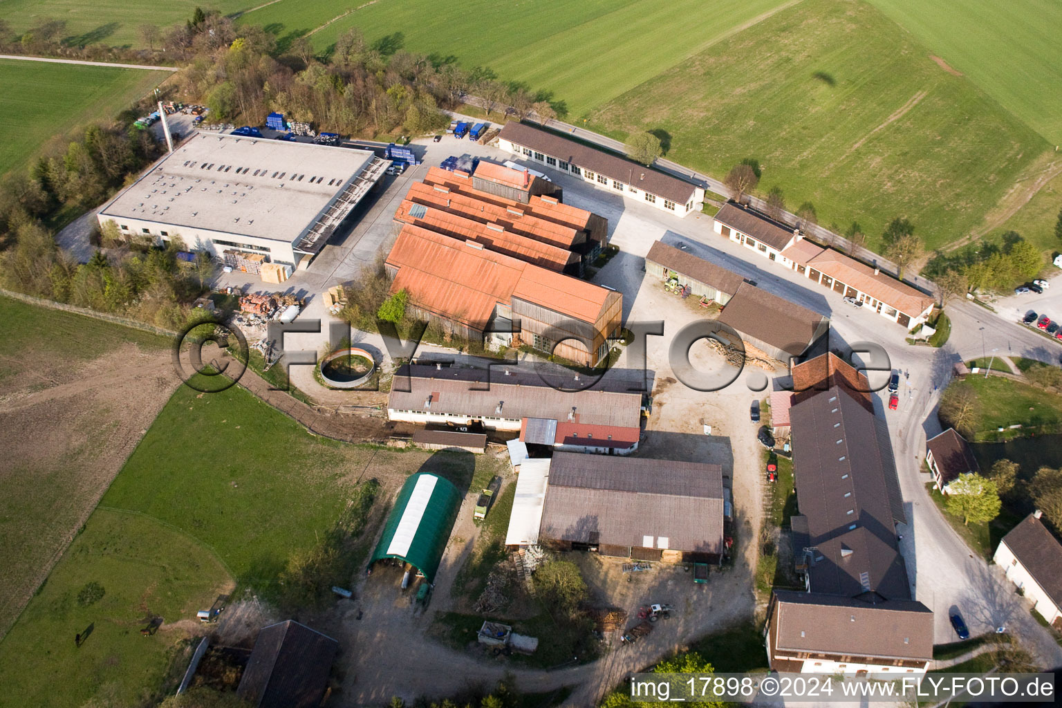 Brasserie du monastère à Andechs dans le département Bavière, Allemagne depuis l'avion