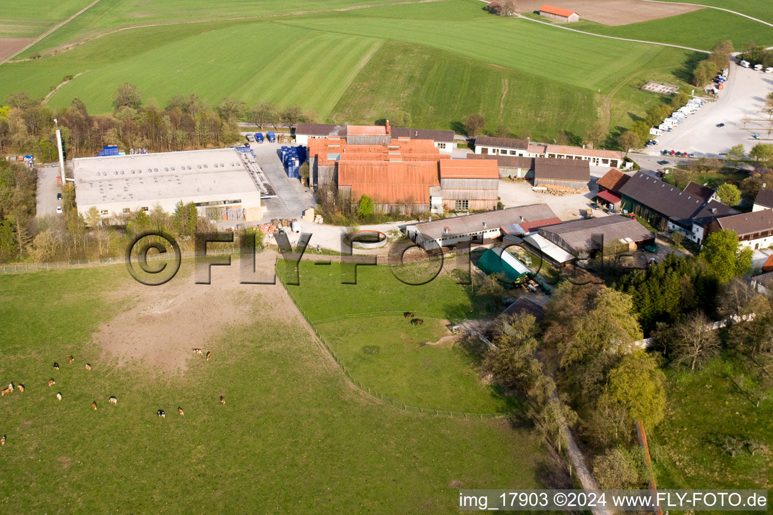 Enregistrement par drone de Brasserie du monastère à Andechs dans le département Bavière, Allemagne