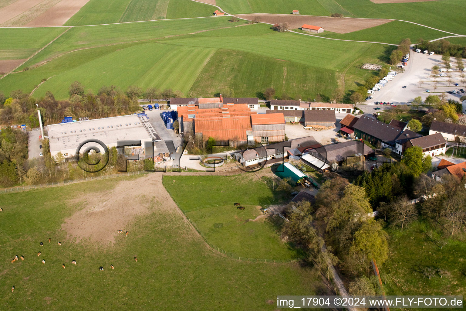 Image drone de Brasserie du monastère à Andechs dans le département Bavière, Allemagne